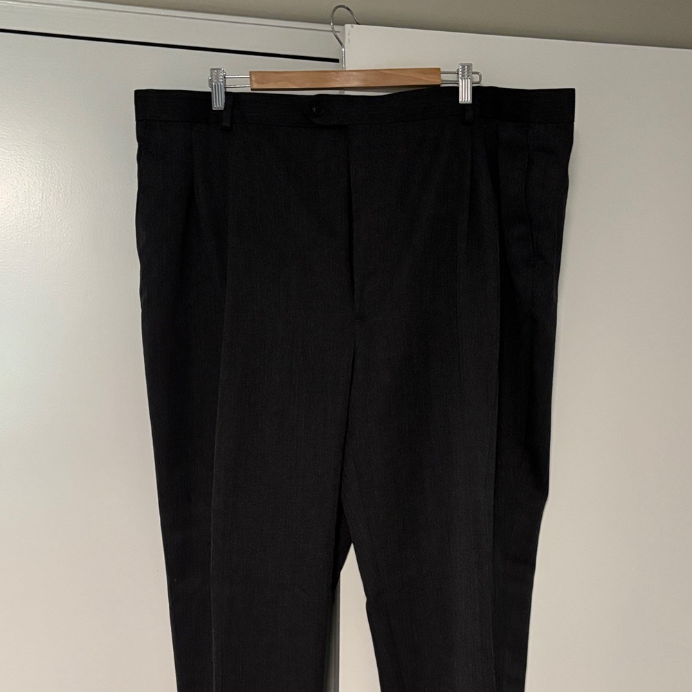 Men's charcoal Wool Blend Dress Pants